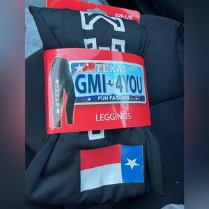 Mi Black Leggings with Texas Design